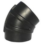 Rubber Elbow 5" ID X 45 Degree Ribbed