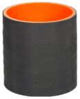 Silicone Sleeve 2-5/8" ID X 3" Long -3-ply Aramid - Matte Black