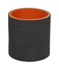 Silicone Sleeve 2.5" ID X 6" Long - Matte Black - Aramid 500 Degree