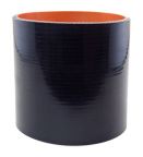 Silicone Sleeve 4" ID X 4" Long - Gloss Black