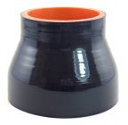 Silicone Reducing Sleeve 3.5" ID to 2.5" ID - Gloss Black 5 Ply