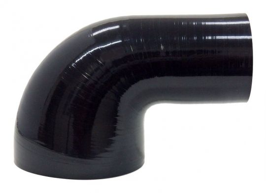 Black 63-102 mm 90 Degree Reducer 2.5 inch To 4 inch Silicone Hose