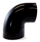 Silicone Reducing Elbow 90 degree 4.5" to 4" ID Short Radius - Gloss Black