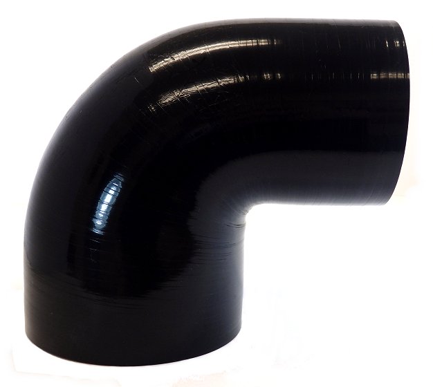 SAAS Black Silicone 90 Degree Elbow Reducer Hose, 51mm x 63mmSSH905163