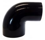 Silicone 90 Degree Reducing Elbow 5" to 4" ID Gloss Black